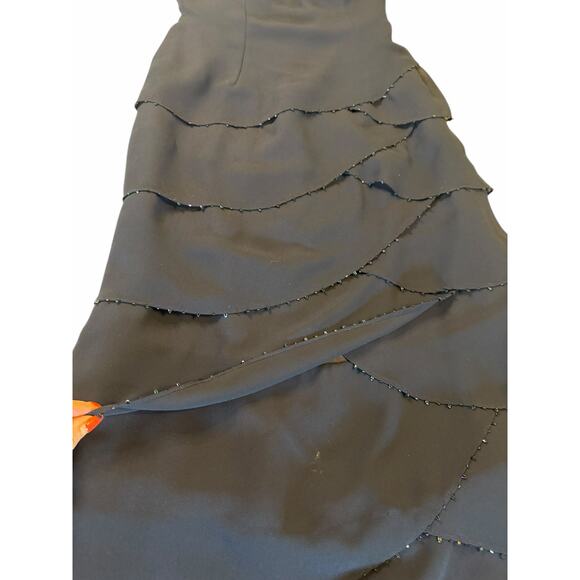 Jovani Navy Strapless Gown - Size 8 - Picture 15 of 16